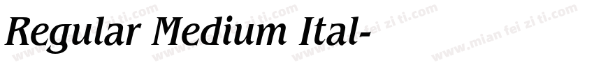 Regular Medium Ital字体转换